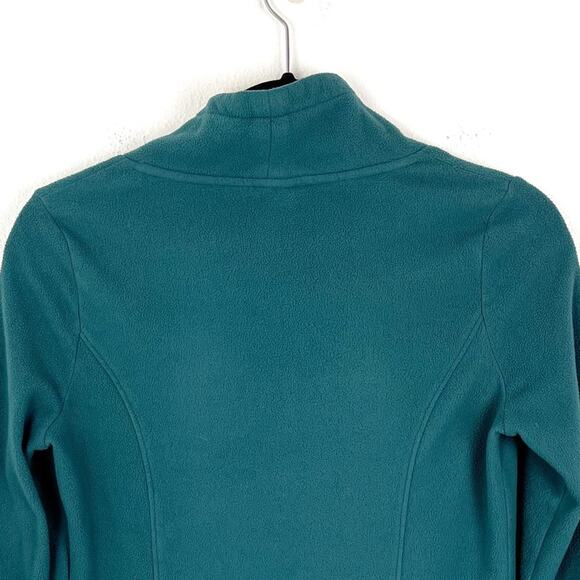 Isis Pullover Fleece Sweatshirt Drawstring Cowl Neck Teal Small - Picture 6 of 8